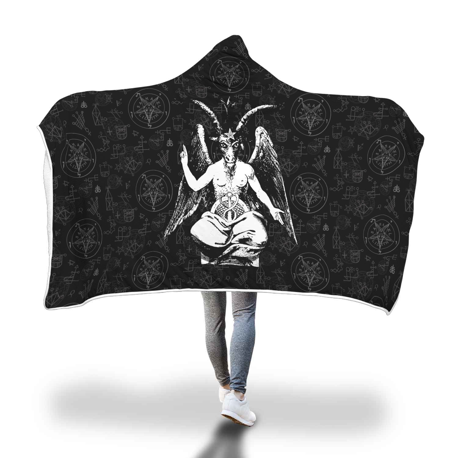 The Baphomet hoodie blanket