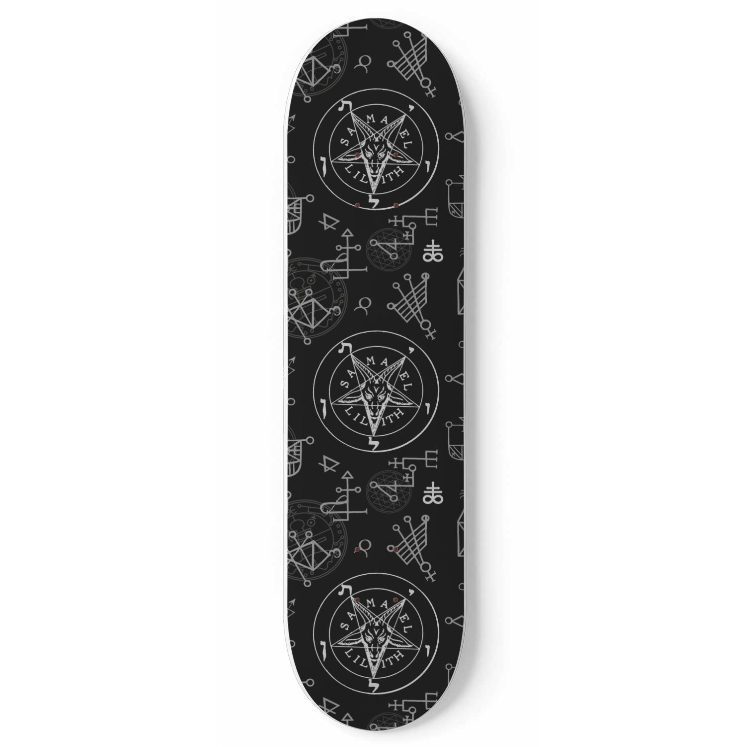 The sigil of Baphomet Skateboard