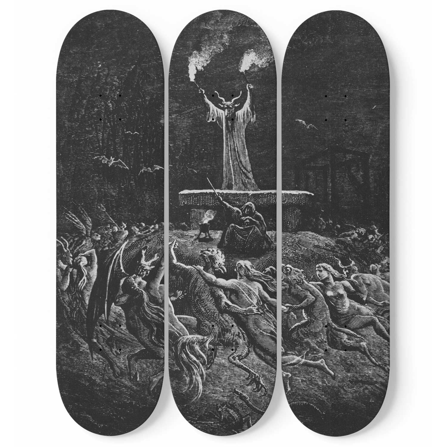 The Witches Dance 3 deck Skateboard Wall Art Set