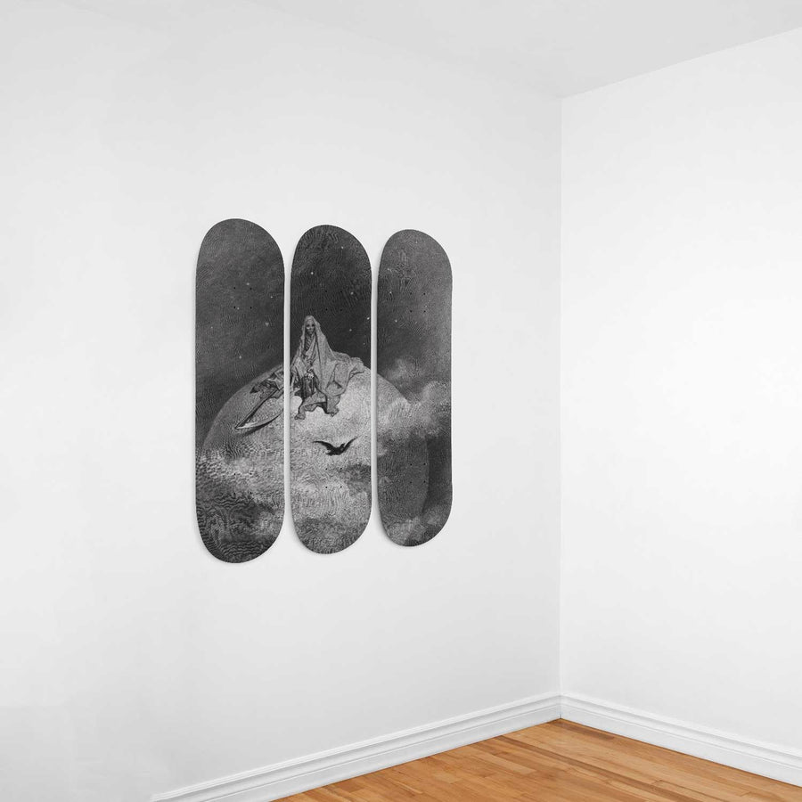 The Raven 3deck Skateboard Wall Art Set