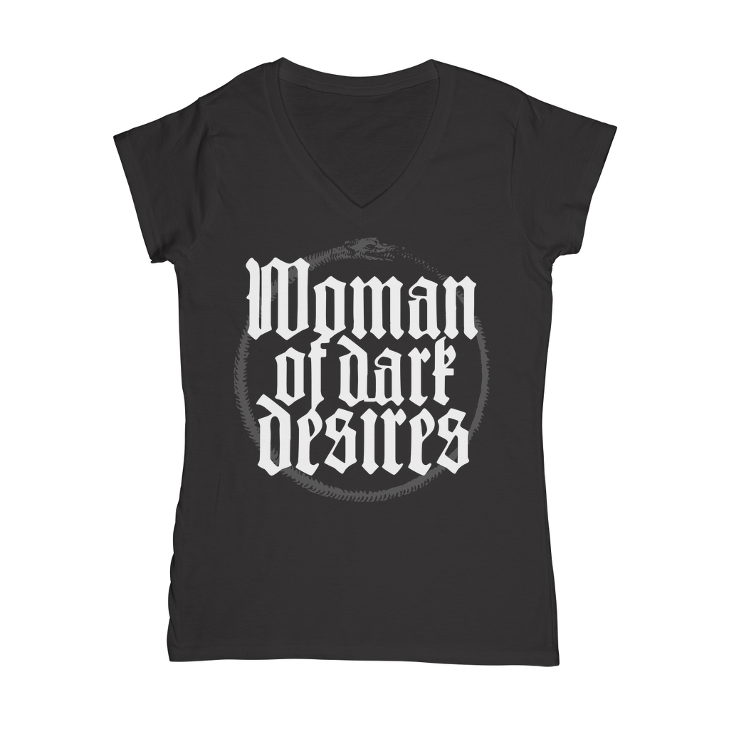 Woman_of_dark_desries Classic Women's V-Neck T-Shirt