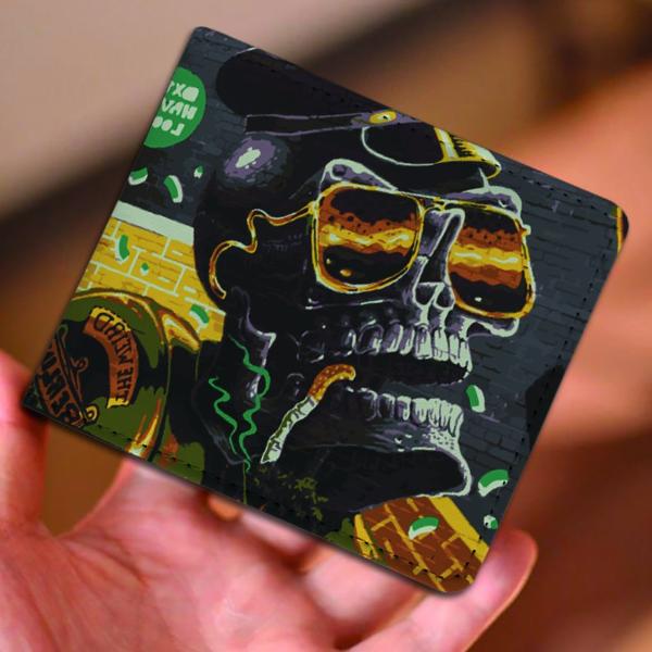 The Awesome graffiti Skull Man wallet