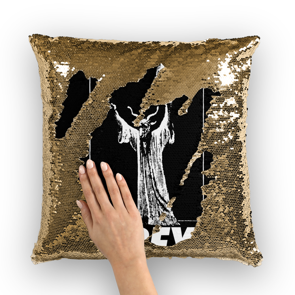 Obey Sequin Cushion Cover