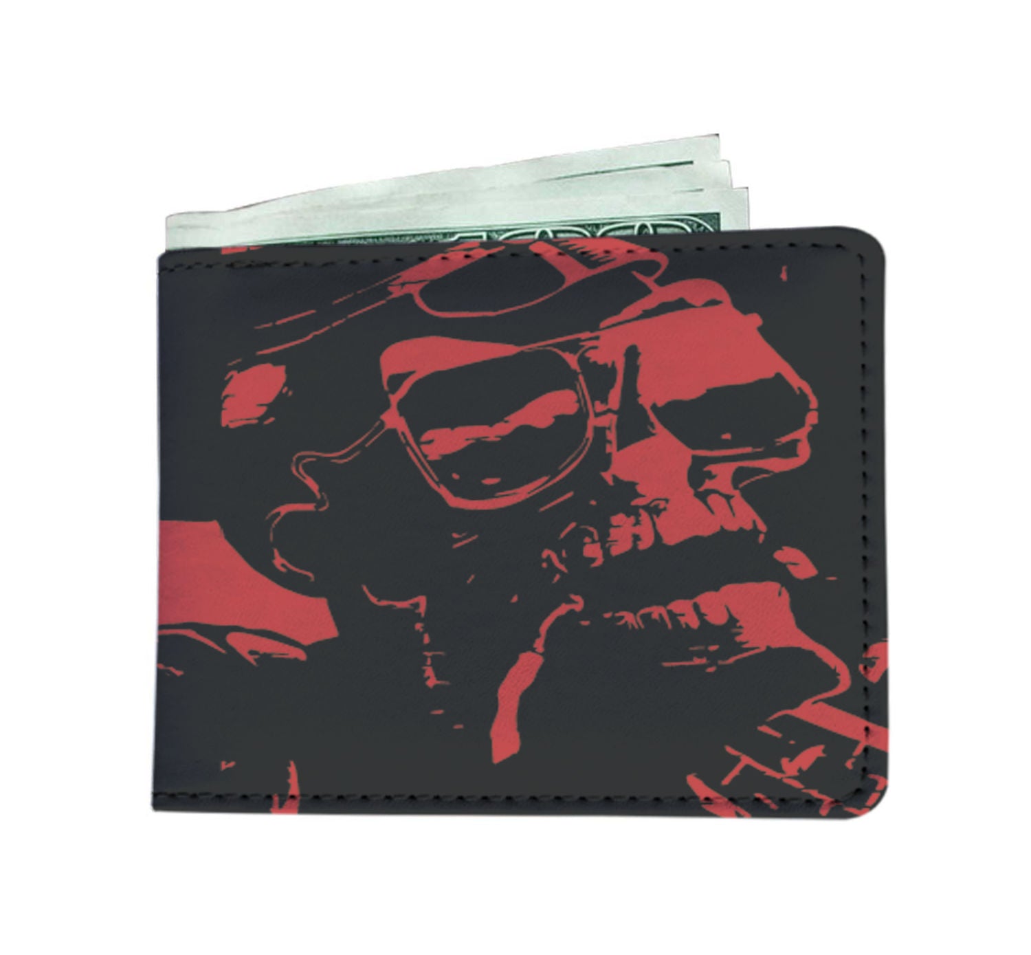 The RED graffiti Skull Man wallet