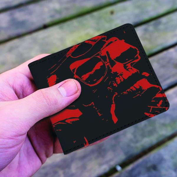 The RED graffiti Skull Man wallet