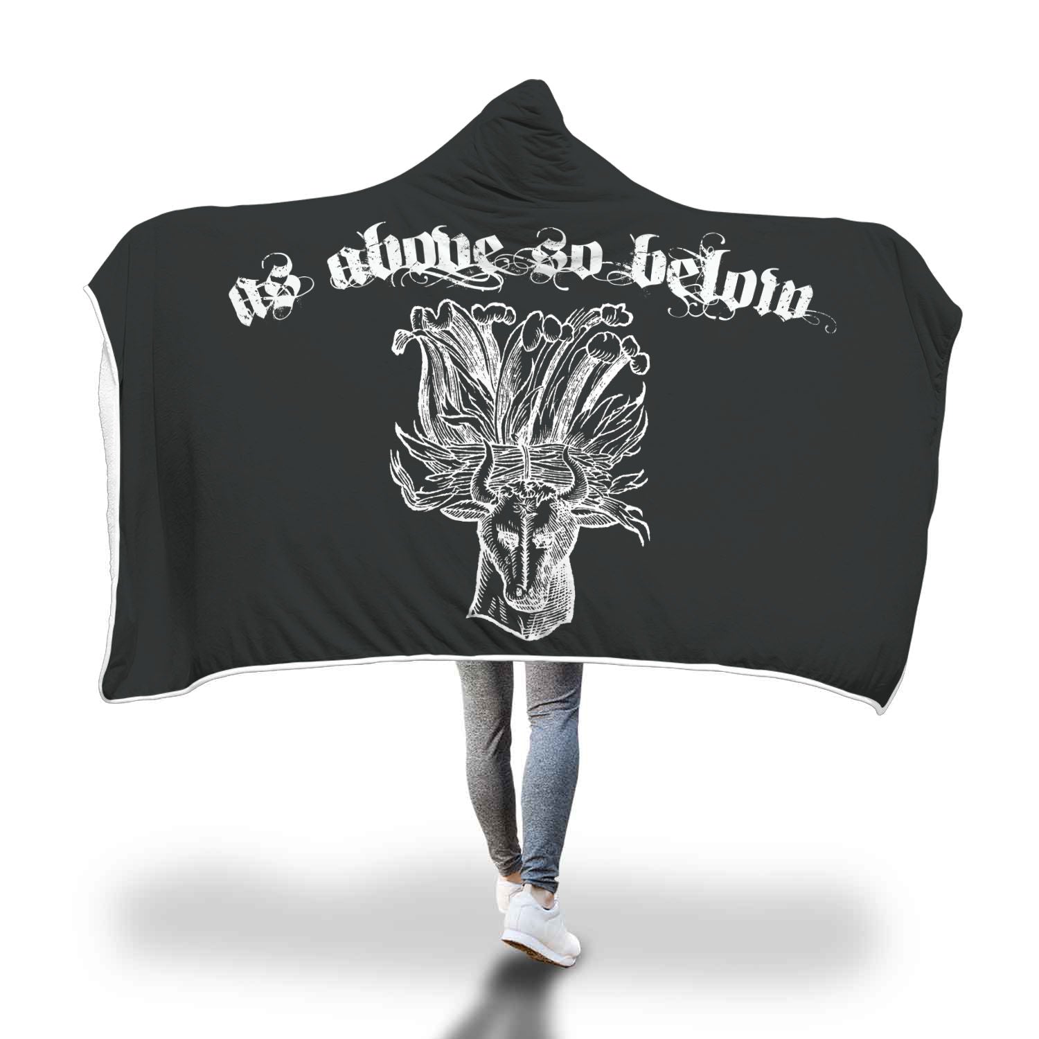 As above so below hooded blanket