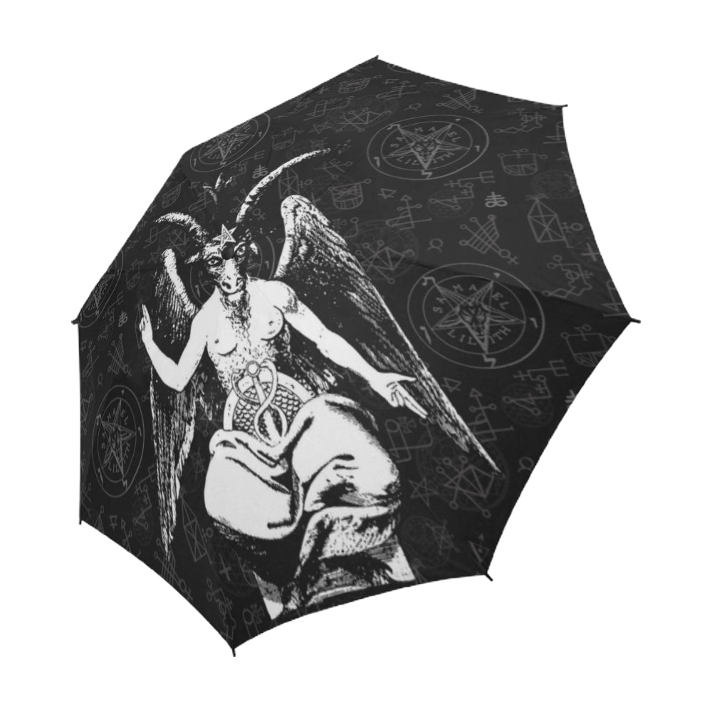 Baphomet automatic foldable umbrella