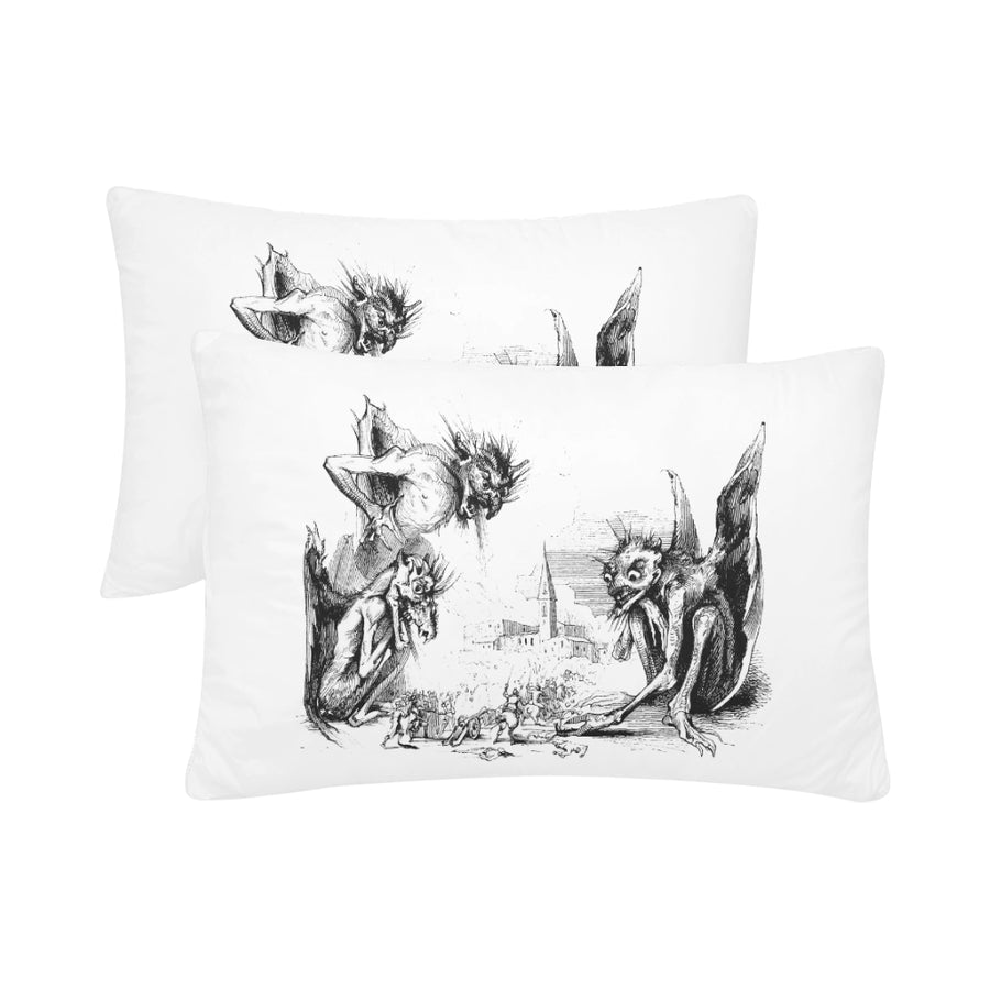 Satan Rectangle Pillow Case 20" x 30"(One Side)(No Zipper)(Set of 2)