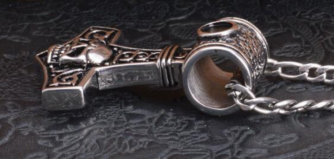 Thor hammer skull jewellery charm