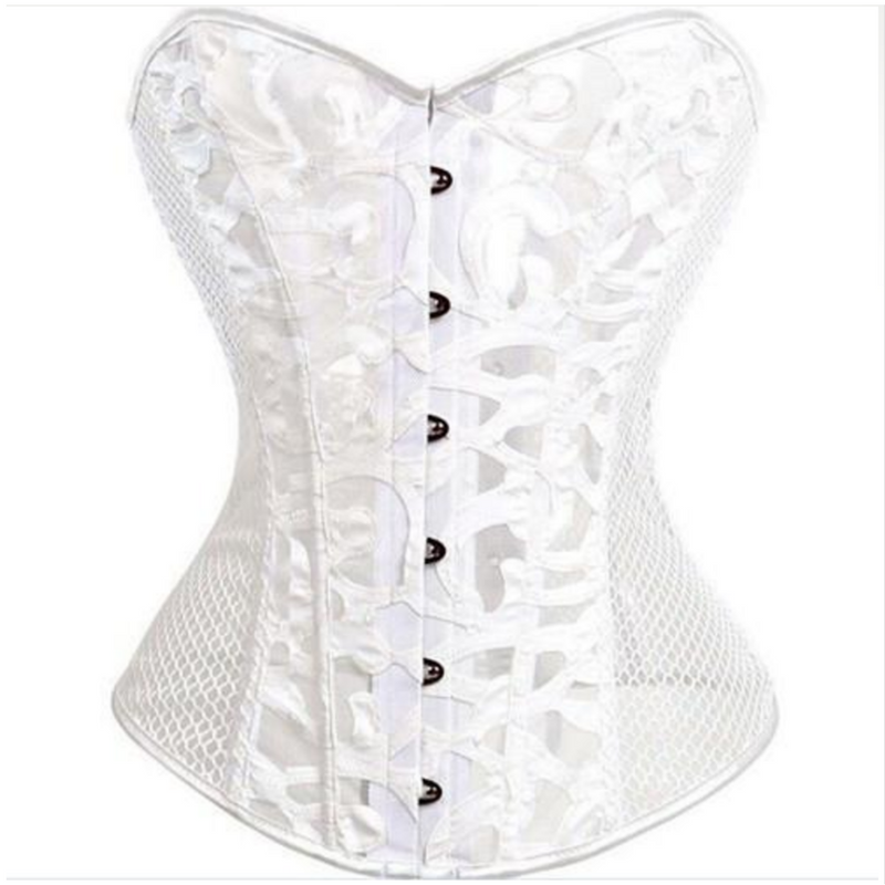 Gothic Black Mesh Waist Training Corset - aleph-zero