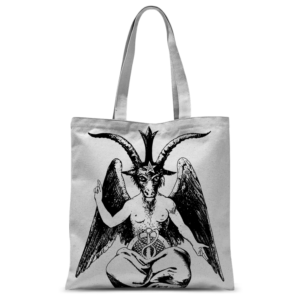 Baphomet Black ﻿Classic Sublimation Tote Bag + 3D Skull beer/wine Mug