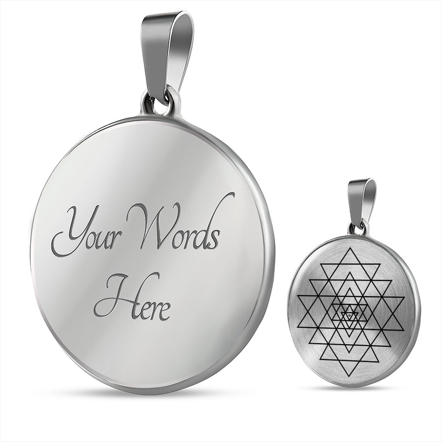 Sry Yantra silver luxury necklace
