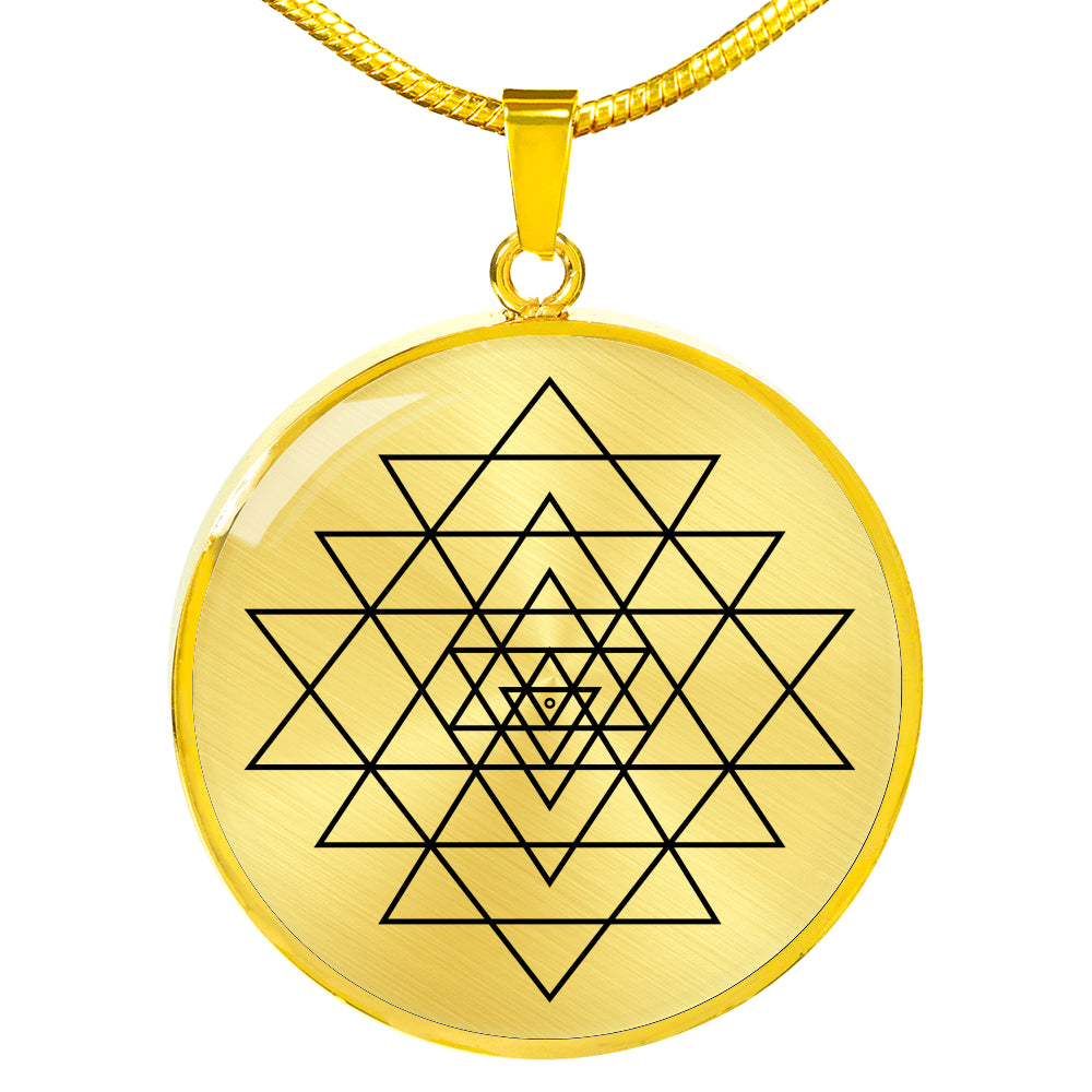 Sry Yantra silver luxury necklace