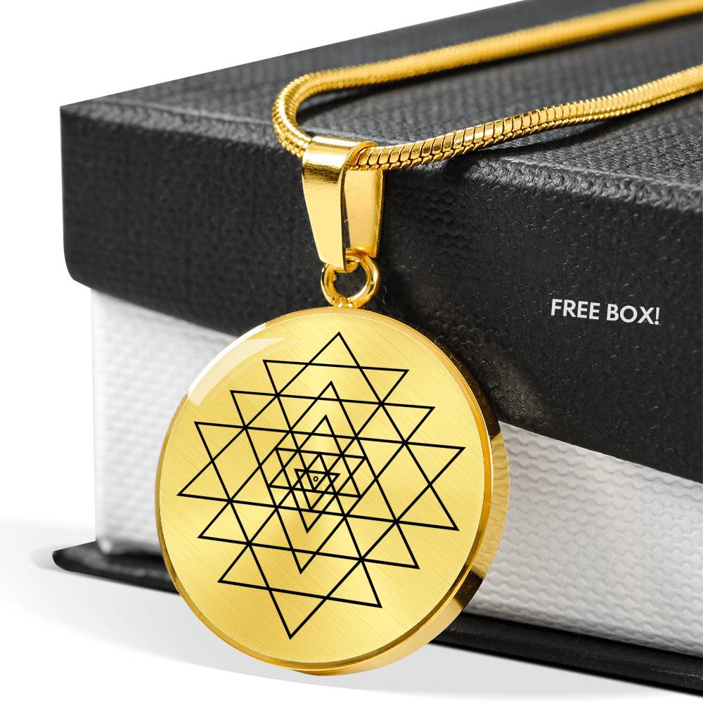 Sry Yantra silver luxury necklace