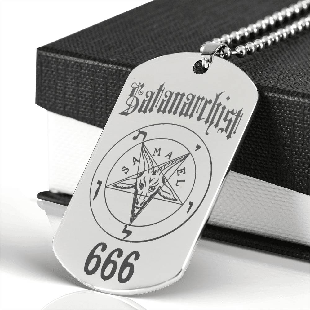 Satan Anarchist DogTag