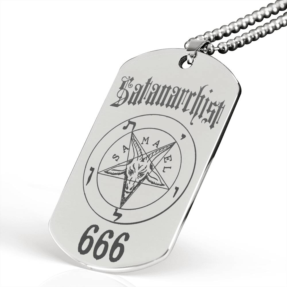 Satan Anarchist DogTag