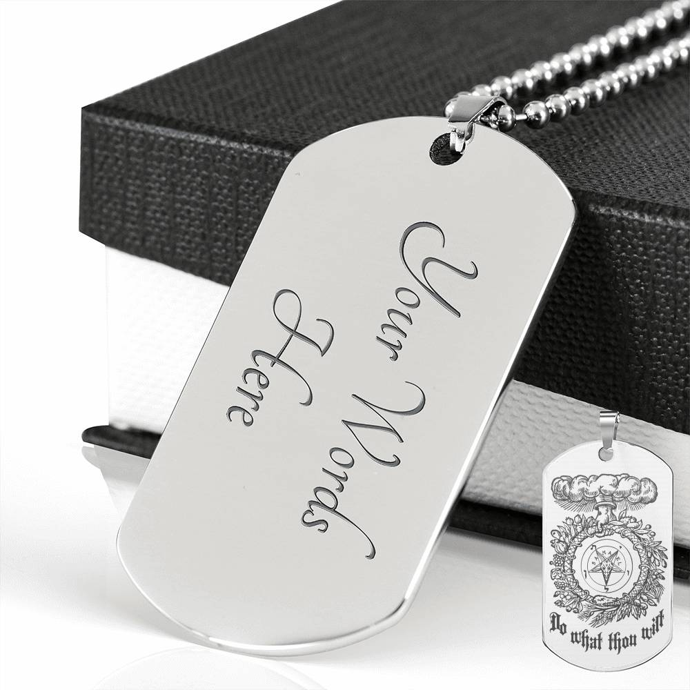 Do What Thou Wilt DogTag Necklace