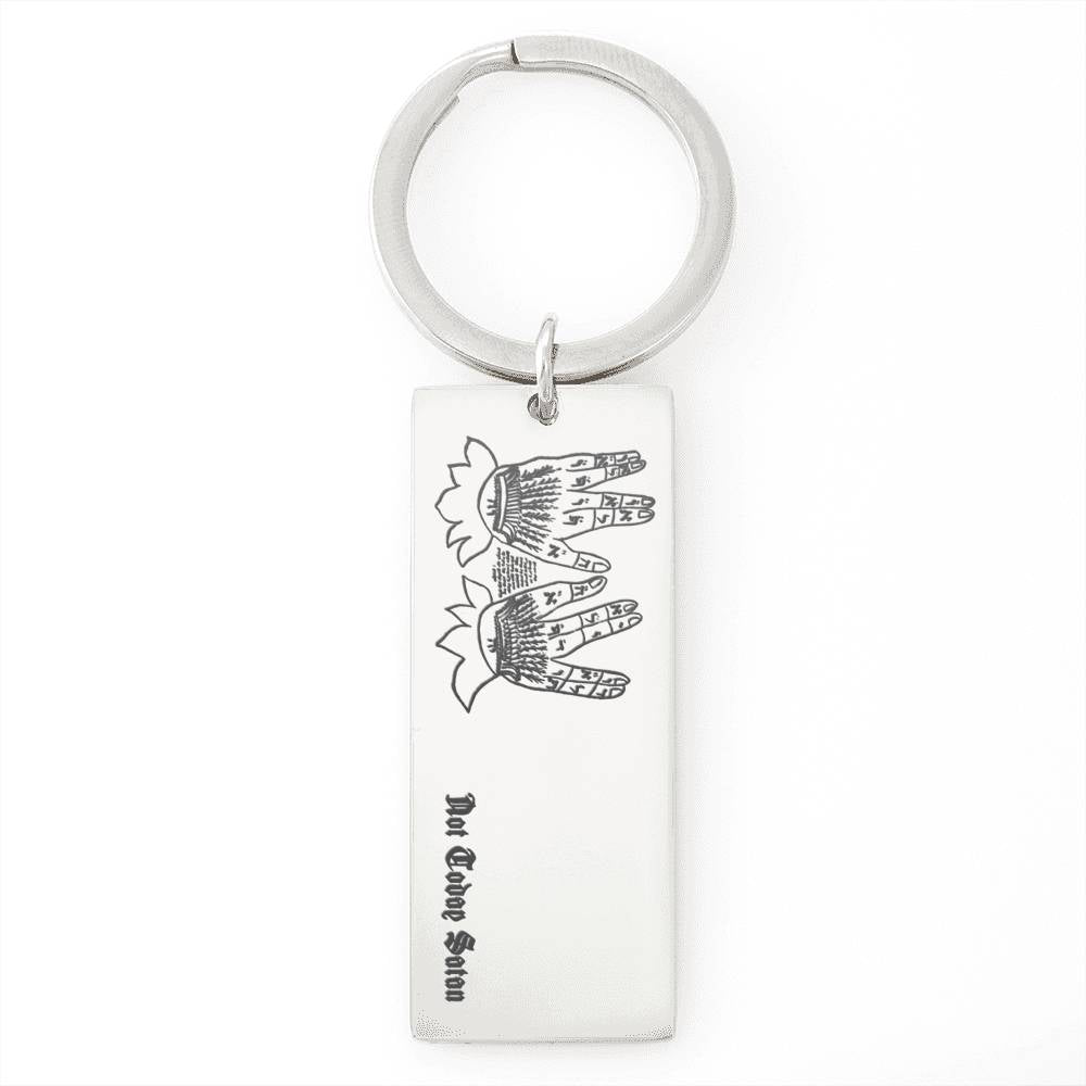 Not Today Satan keyring