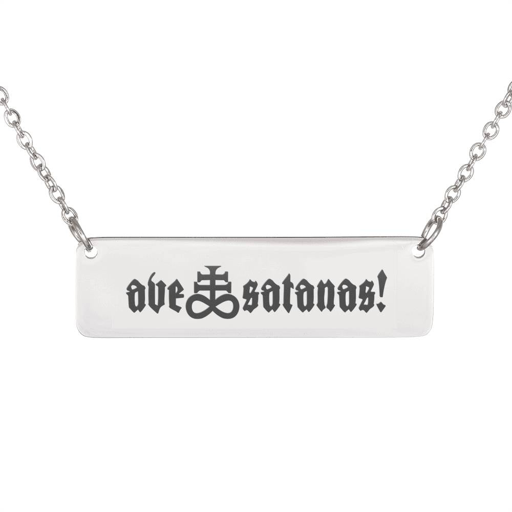 Ave Satanas Bar Necklace