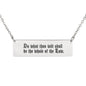 Do What Thou Wilt Bar Necklace