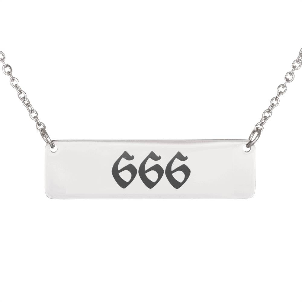 666 Bar Necklace