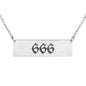 666 Bar Necklace
