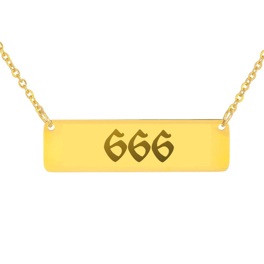 666 Bar Necklace