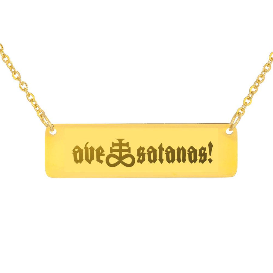 Ave Satanas Bar Necklace