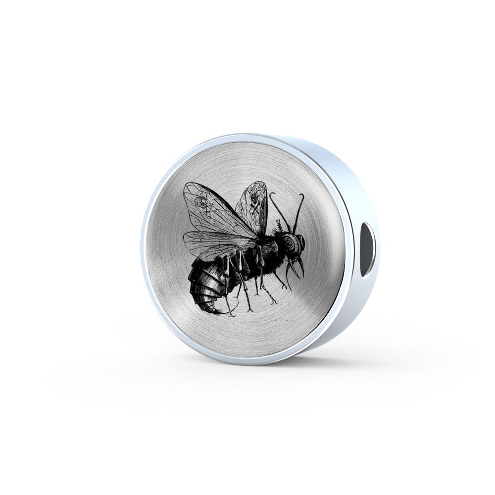 Defining the Demonic woven leather charm bracelet