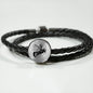 Defining the Demonic woven leather charm bracelet