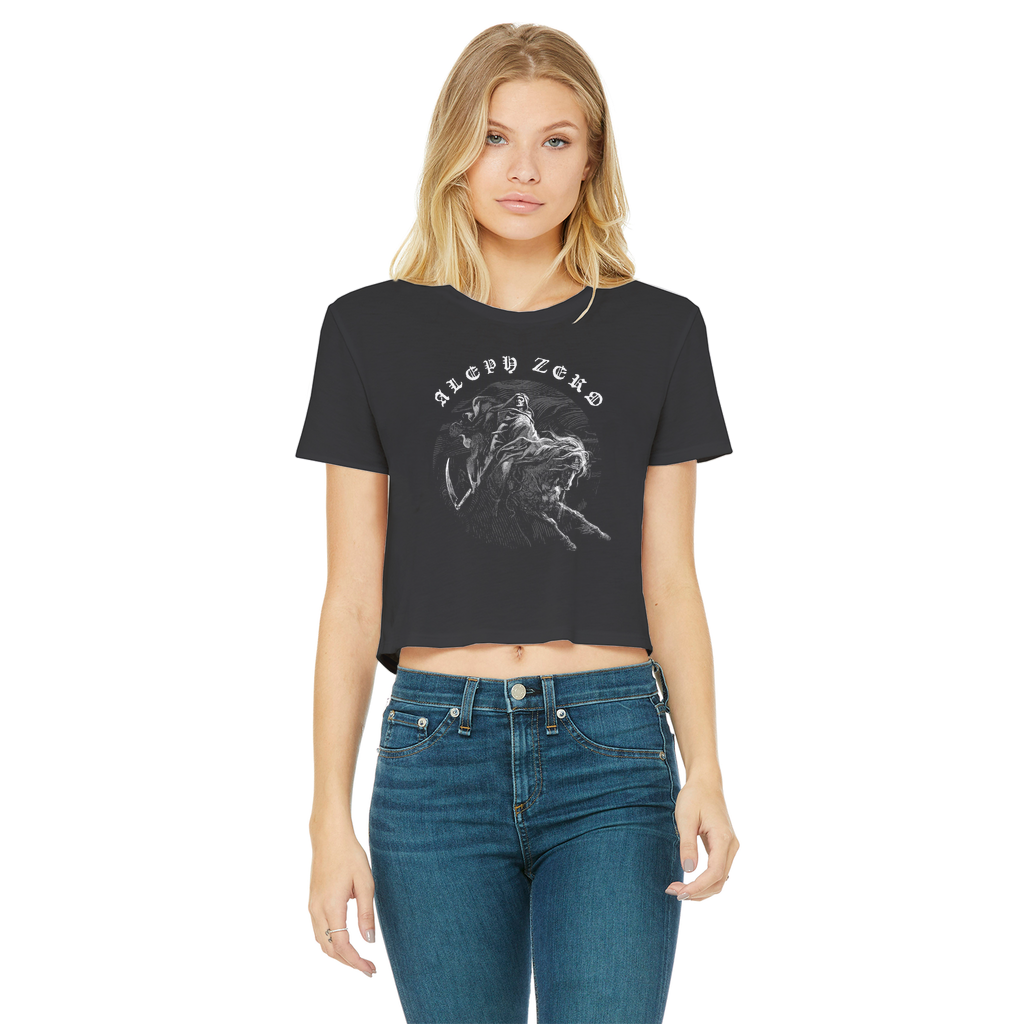 The Pale Rider Classic Women's Cropped Raw Edge T-Shirt