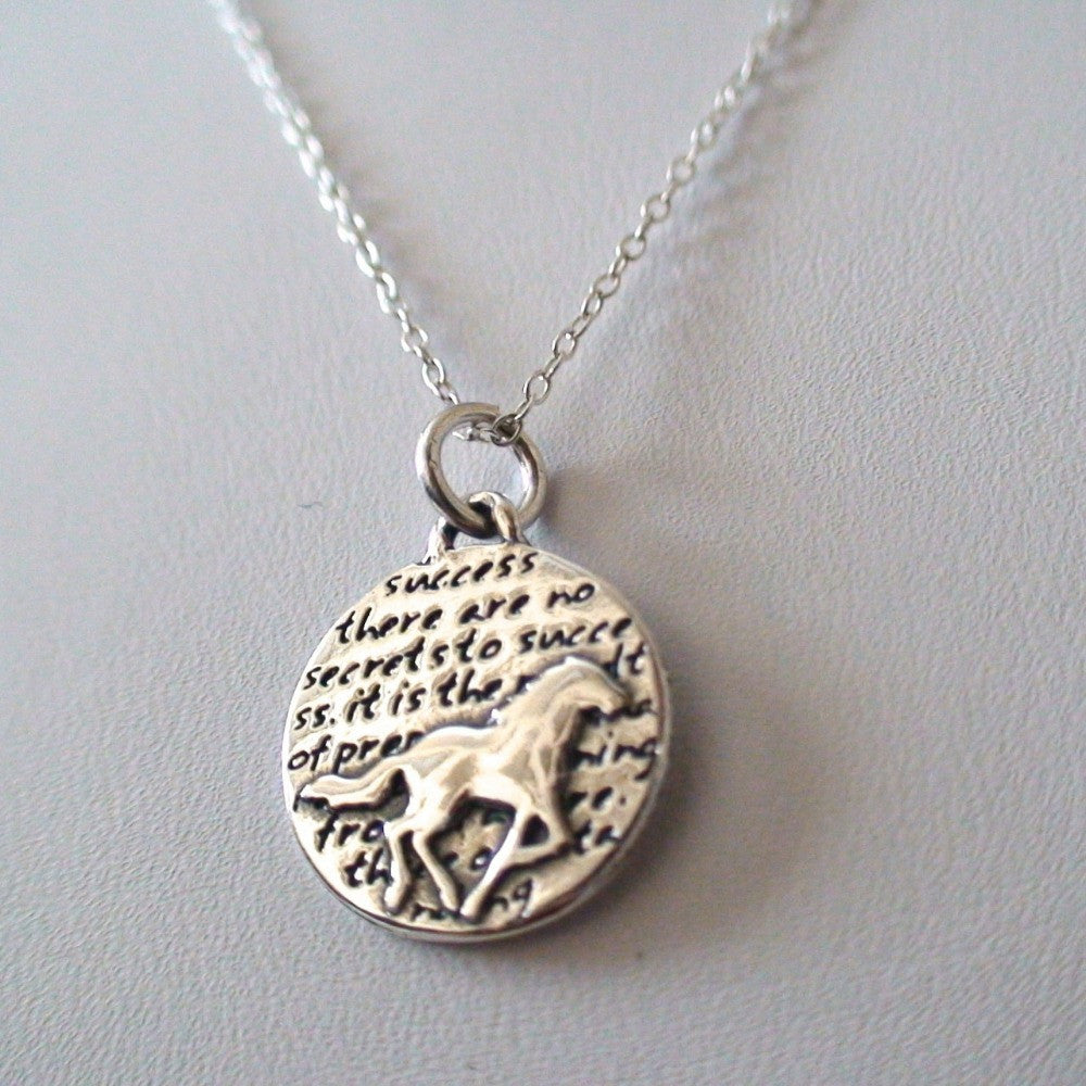 Inspirational Horse charm necklace - aleph-zero