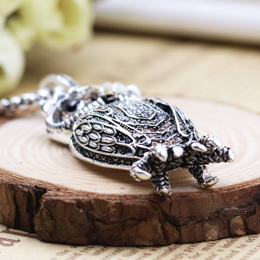 Owl Zirconia Pendant Necklace - aleph-zero