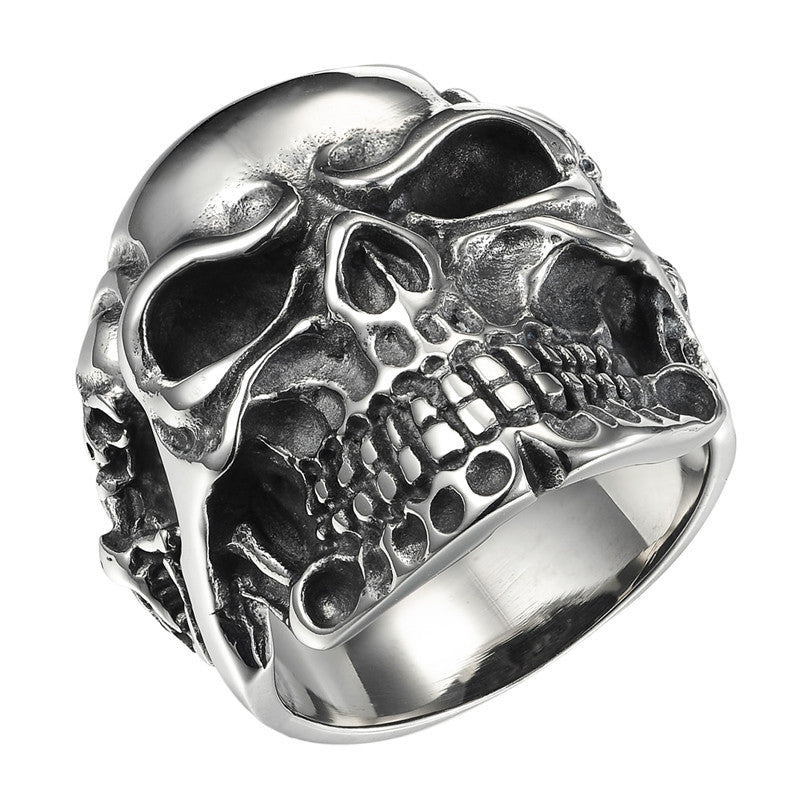 Skull Stainless Steel Ring - aleph-zero
