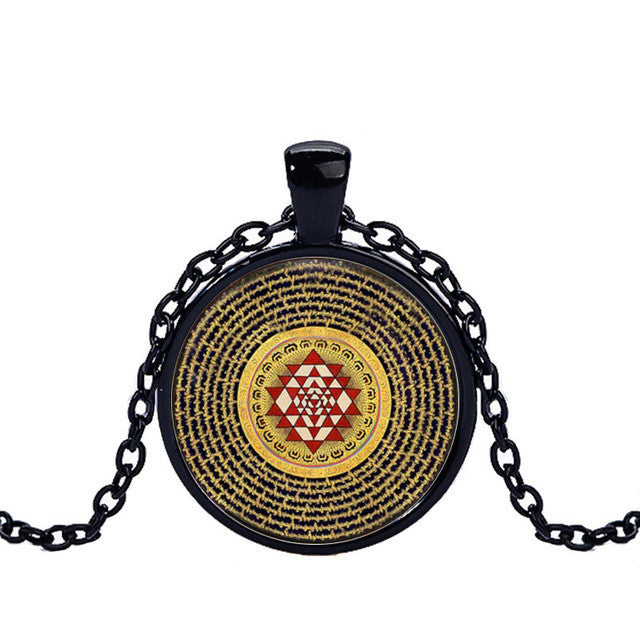 Sacred Sri Yantra Necklace - aleph-zero