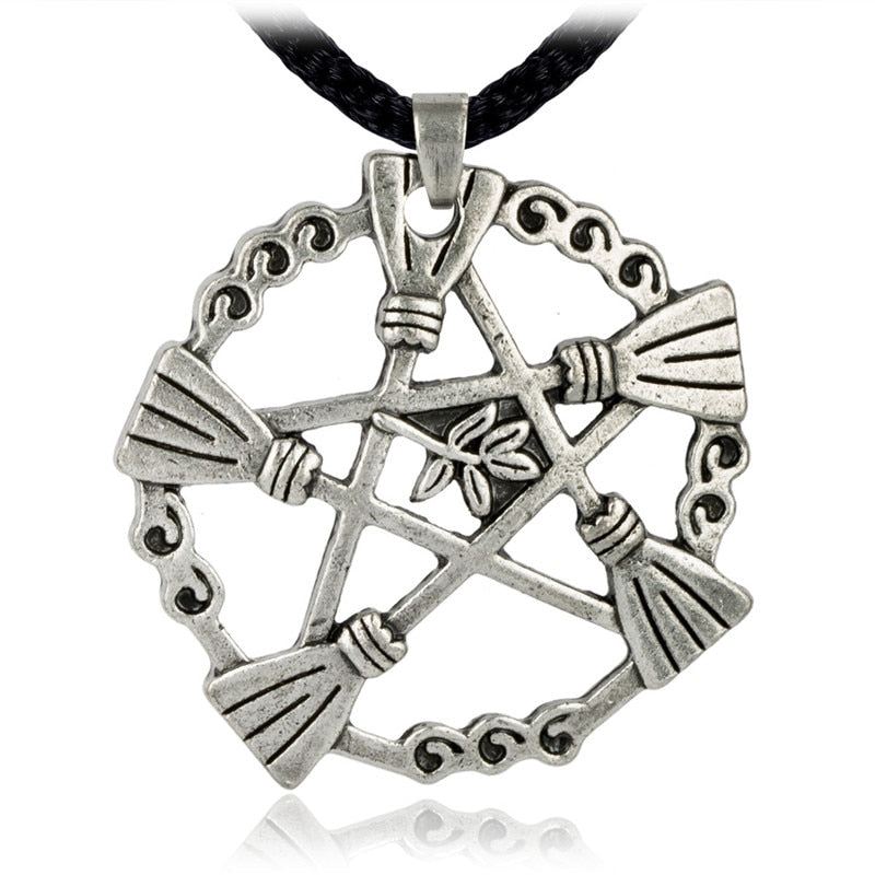 Brooms of Elder Pentacle Necklace