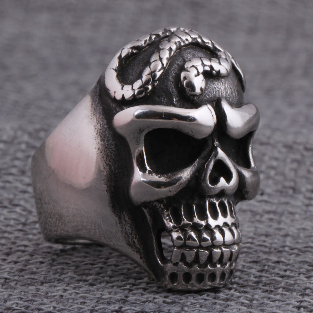 Powerful Snake & Skull Ring - aleph-zero