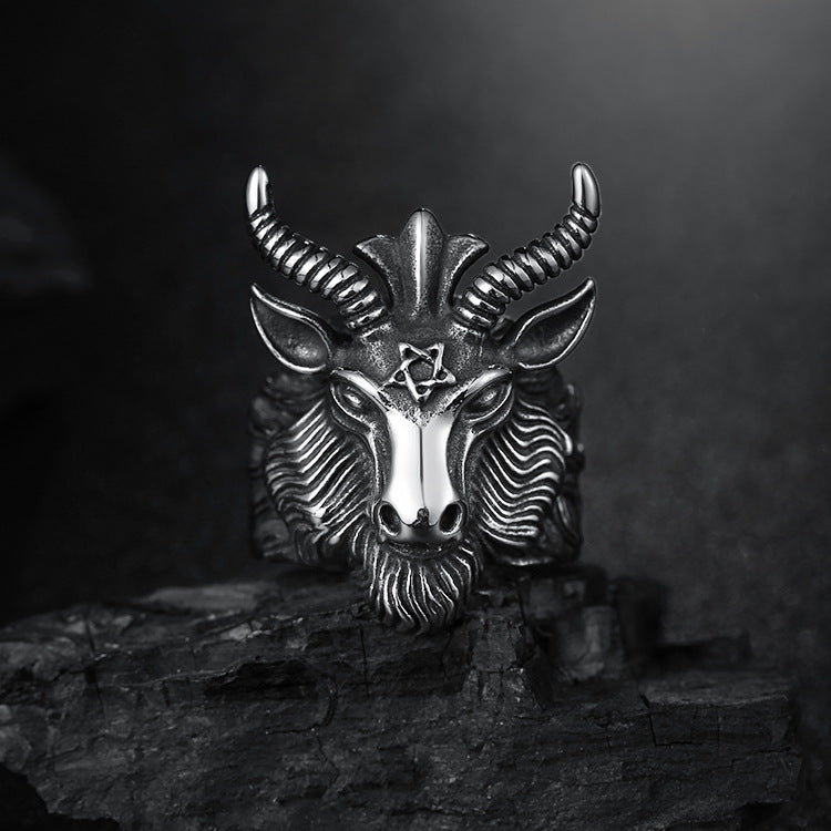 Satan Worship Baphomet ring