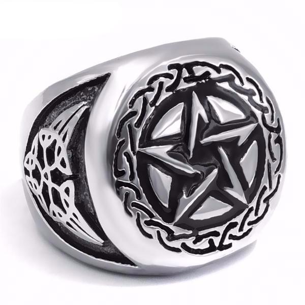 Wicca Magick Pentagram Pentacle Ring - aleph-zero