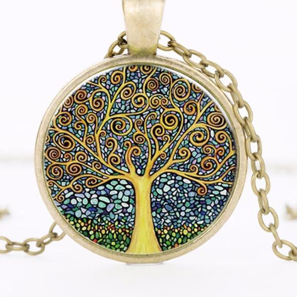 Retro Tree of Life Necklace - aleph-zero