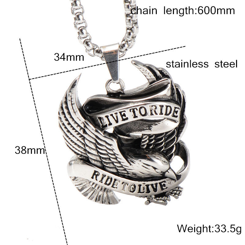 Eagle Chain Men's 316l Stainless Steel Necklace - aleph-zero