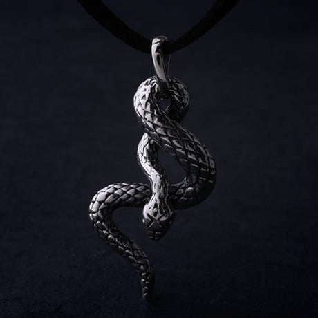Titanium steel snake necklace