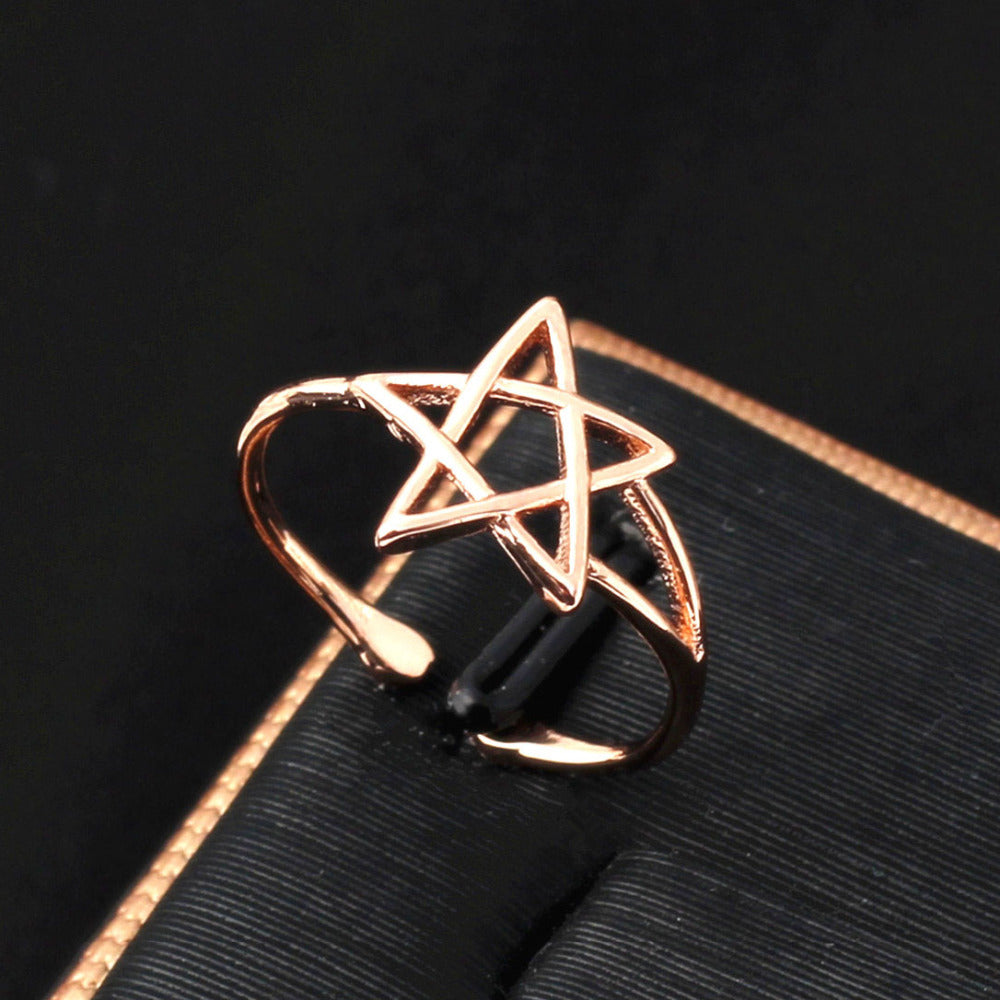 The Pentagram Midi Mid Ring