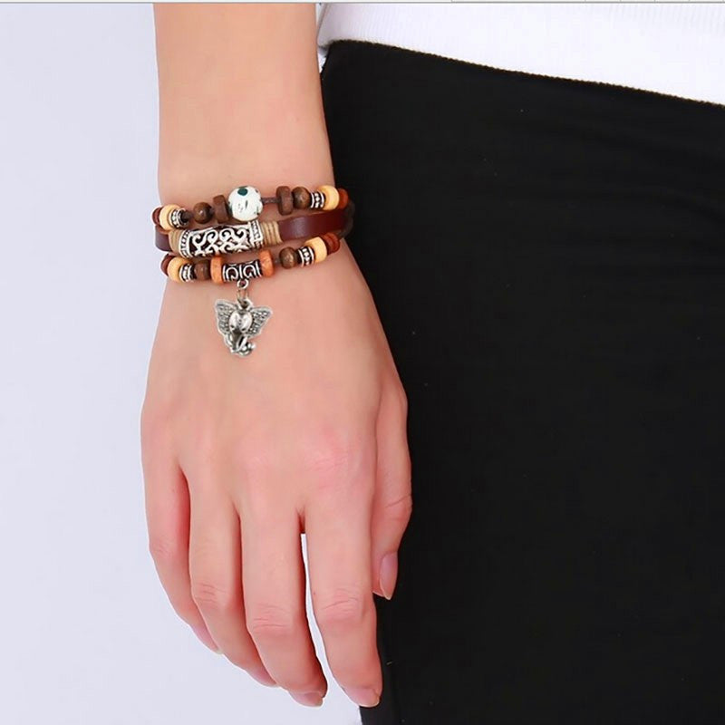 Vintage Elephant Leather Bracelet - aleph-zero