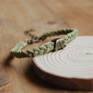 Bronze handmade elephant Bracelet - aleph-zero