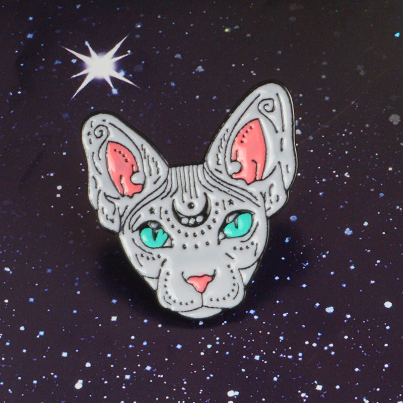 Green magic Cat eyes Brooch Enamel Pin