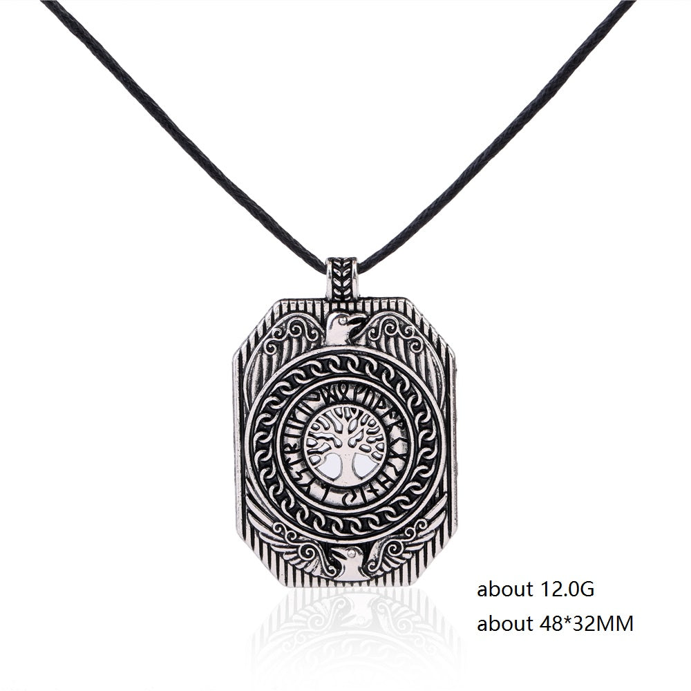 Wicca Tree of Life&Phoenix Totem Pendant Necklace