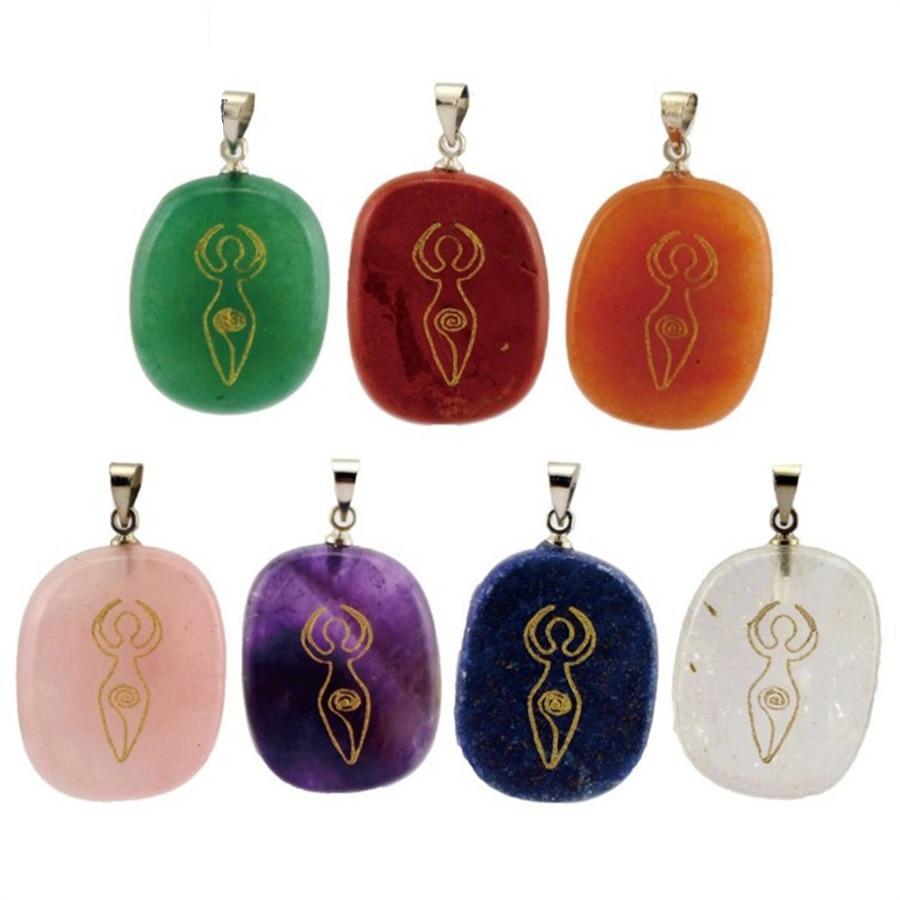 Meditation Goddess Handmade Crystal Natural Stone Necklace