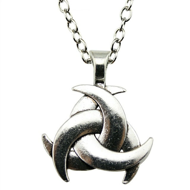 Triquetra Triple Moon Goddess necklace
