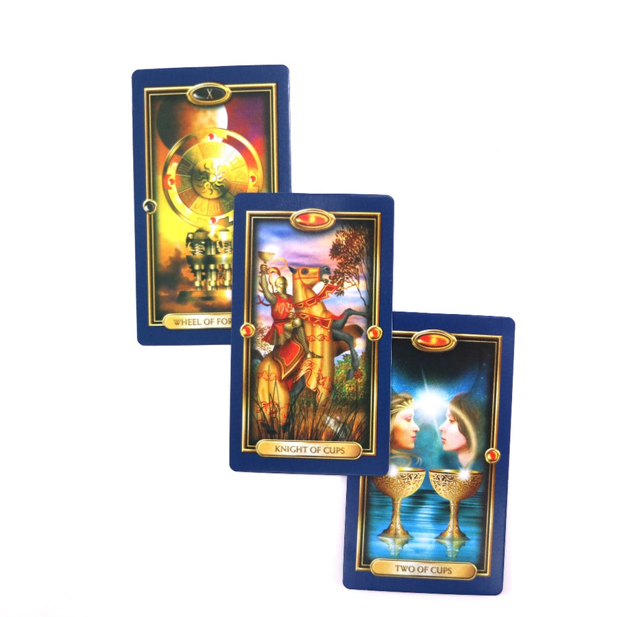 Mysterious gold Tarot cards deck